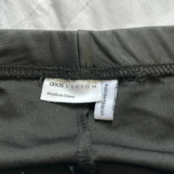 ASOS Designs black pleather leggings size 14 NWOT - Picture 3 of 6